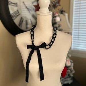 J. Crew Lucite Link Necklace with Ribbon